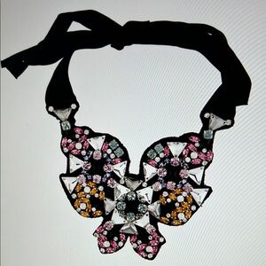 Vera Wang Crystal Bib Statement Necklace